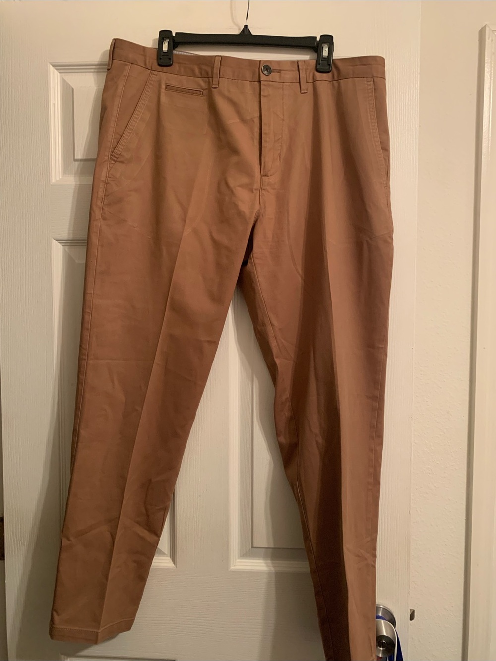 Perk Slim Fit Stretch Pants Mens 38x30 Tan Brown Chino Casual Office Business